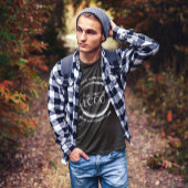 ミニマルな白黒の円のロゴ Tシャツ