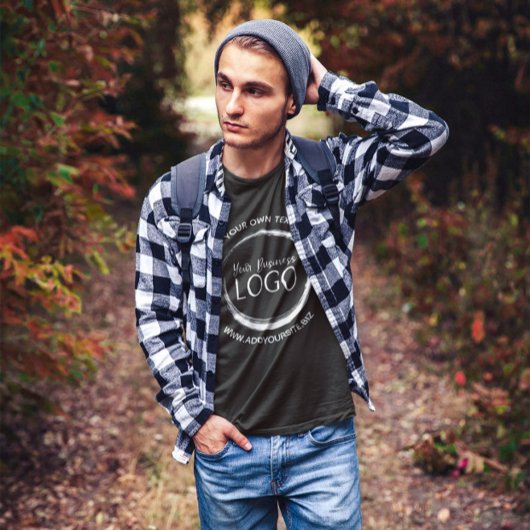 ミニマルな白黒の円のロゴ Tシャツ