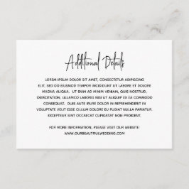 ミニマルな白黒の写真モダンの結婚数 エンクロージャーカード