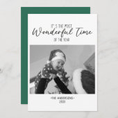 ミニマルな白黒の写真素敵な時間 シーズンカード (正面/裏面)