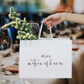 ミニマルな白黒の名誉のマトロン ラージペーパーバッグ