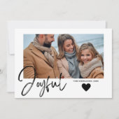 ミニマルな白黒の喜ばしい写真クリスマス シーズンカード (正面)