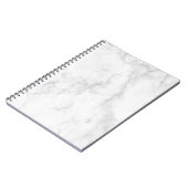 ミニマルな白黒の大理石ノートブック ノートブック (左側)
