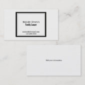ミニマルな白黒の家族弁護士 名刺 (正面/裏面)