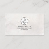 ミニマルな白黒の手描き職人 名刺 (裏面)