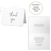 ミニマルな白黒の正教会の葬儀 サンキューカード