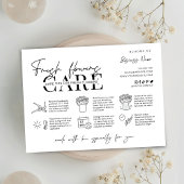 ミニマルな白黒の花の気に指示 サンキューカード