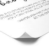 ミニマルな白黒はベビー ポスター (角)