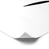 ミニマルな白黒ひまわり ポスター (角)