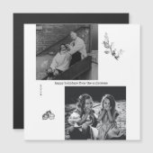 ミニマルな白黒アートフォトクリスマス (正面/裏面)