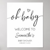 ミニマルな白黒ウェルカム ポスター (正面)