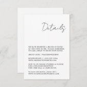 ミニマルな白黒エンクロージャカード エンクロージャーカード (正面/裏面)