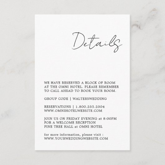 ミニマルな白黒エンクロージャカード エンクロージャーカード (正面)