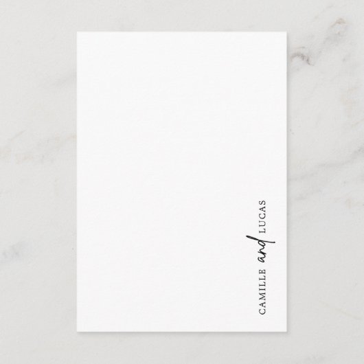 ミニマルな白黒エンクロージャカード エンクロージャーカード (裏面)