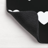 ミニマルな白黒カップルのかわいいバレンタイン マウスパッド (コーナー)