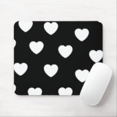 ミニマルな白黒カップルのかわいいバレンタイン マウスパッド (マウス)