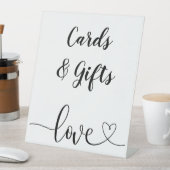 ミニマルな白黒カードとギフト 台座サイン (インサイチュ)