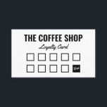 ミニマルな白黒シンプルコーヒーカはっきりしたーショップ ロイヤリティカード<br><div class="desc">ミニマルな白黒シンプルコーヒーカはっきりしたーショップ</div>