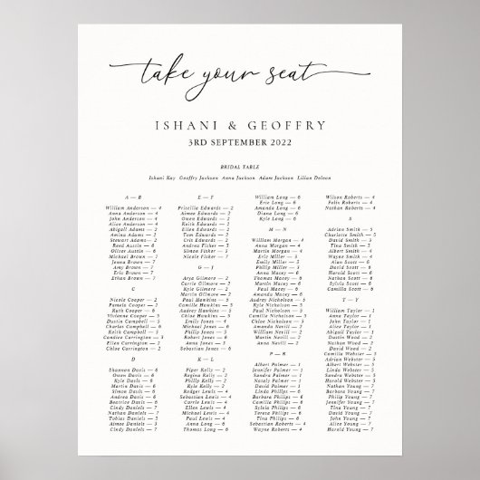 ミニマルな白黒シーティンググラフポスター ポスター (正面)