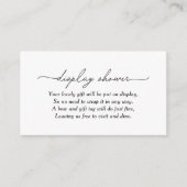 ミニマルな白黒ディスプレイシャワー エンクロージャーカード (正面)