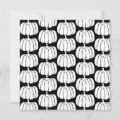 ミニマルな白黒ハロウィーンの衣装パーティー 招待状 (裏面)