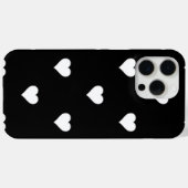 ミニマルな白黒ハートパターン Case-Mate iPhoneケース (裏面 (横))