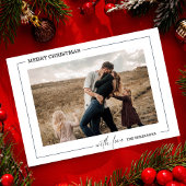 ミニマルな白黒フォトクリスマス シーズンカード