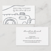 ミニマルな白黒フォトグラファー・アーティスト 名刺 (正面/裏面)