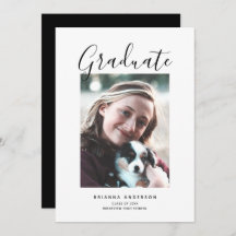 ミニマルな白黒フォト卒業パーティー