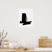 ミニマルな白黒ポスター ポスター (キッチン)