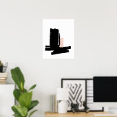 ミニマルな白黒ポスター ポスター (ホームオフィス)