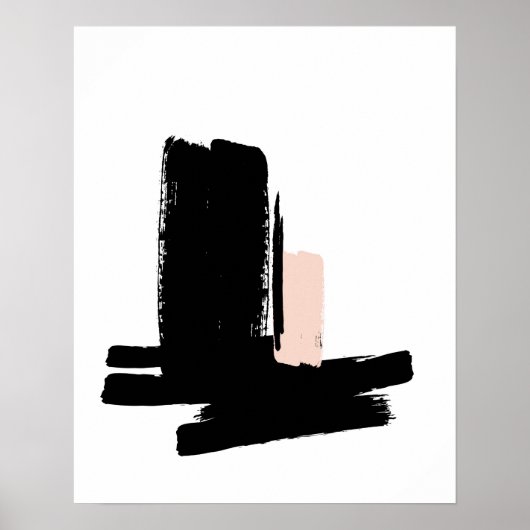 ミニマルな白黒ポスター ポスター (正面)