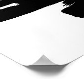 ミニマルな白黒ポスター ポスター (角)