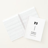 ミニマルな白黒モノグラムノートブック ノートブック (内部)