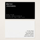 ミニマルな白黒名刺 (正面&裏面)