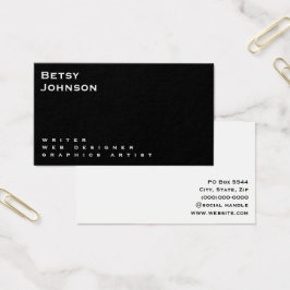 ミニマルな白黒名刺