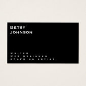 ミニマルな白黒名刺 (正面)