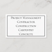 ミニマルな白黒名刺 名刺 (裏面)