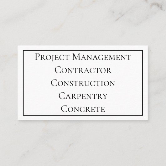 ミニマルな白黒名刺 名刺 (裏面)