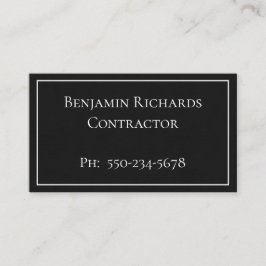 ミニマルな白黒名刺 名刺