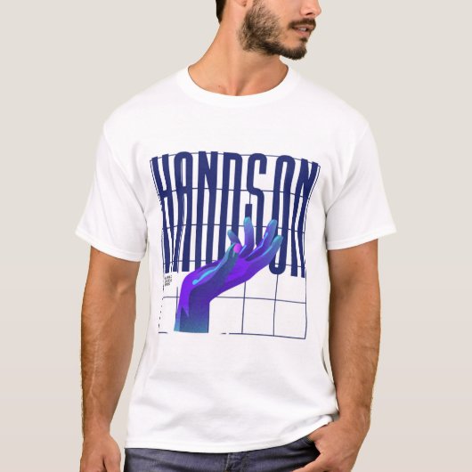 ミニマルな白黒Tシャツのロゴデザイン Tシャツ (正面)