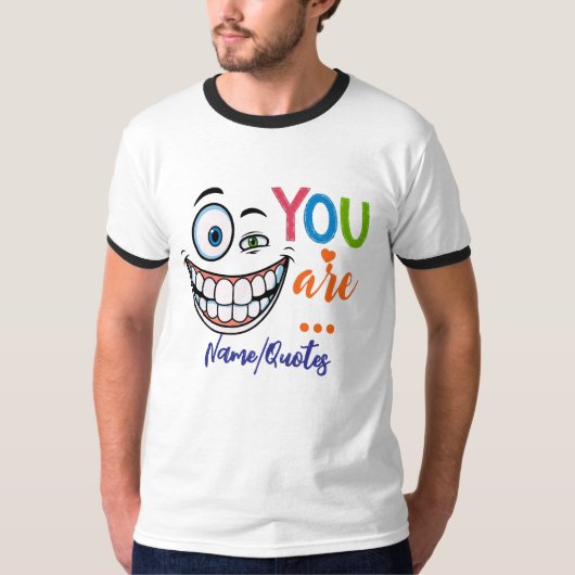 ミニマルな皮肉な引用 Tシャツ (正面)