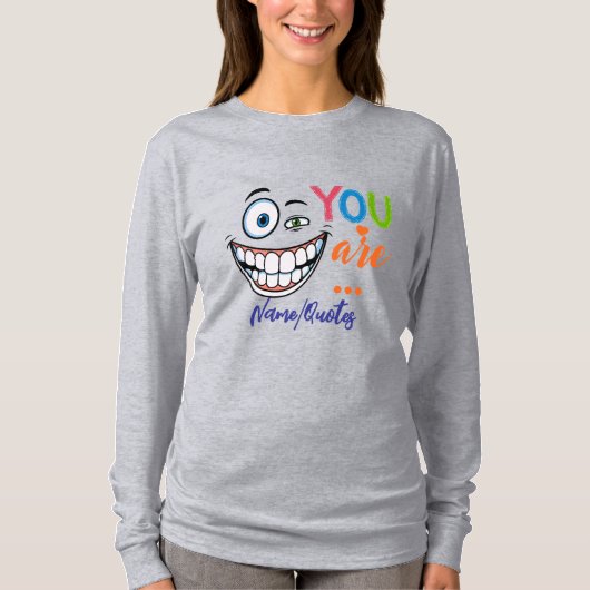 ミニマルな皮肉な引用 Tシャツ (正面)