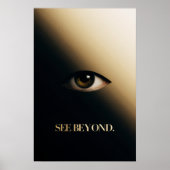 ミニマルな眼壁アート「See Beyond」 ポスター (正面)