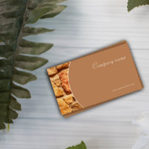 ミニマルな石の写真ベージュQR名刺