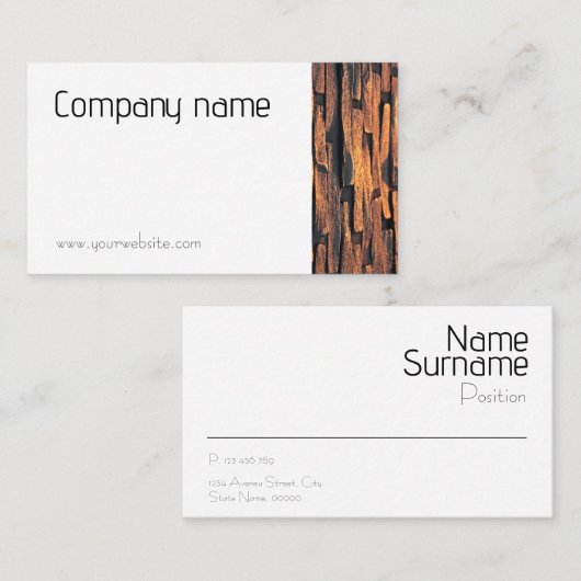 ミニマルな石写真の名刺 名刺 (正面/裏面)