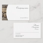 ミニマルな石写真の名刺 名刺 (正面/裏面)