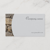 ミニマルな石写真QRグレービジネスカード 名刺 (正面)