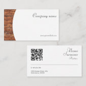 ミニマルな石写真QR名刺 名刺 (正面/裏面)