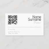 ミニマルな石写真QR名刺 名刺 (裏面)